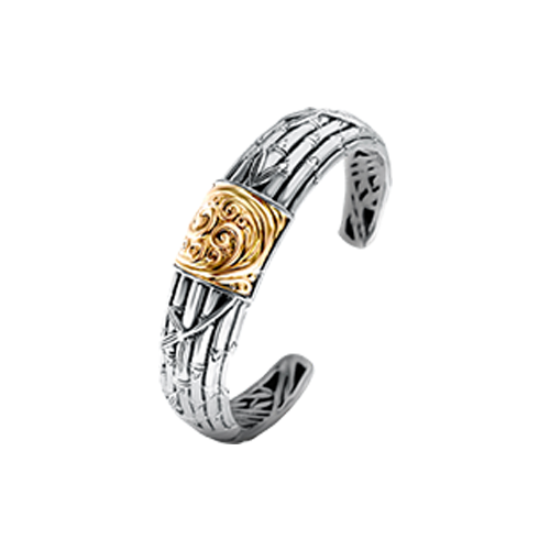 18K Solid Gold 925 Silver Ring