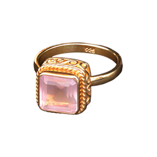 Rose Quartz Statement Ring