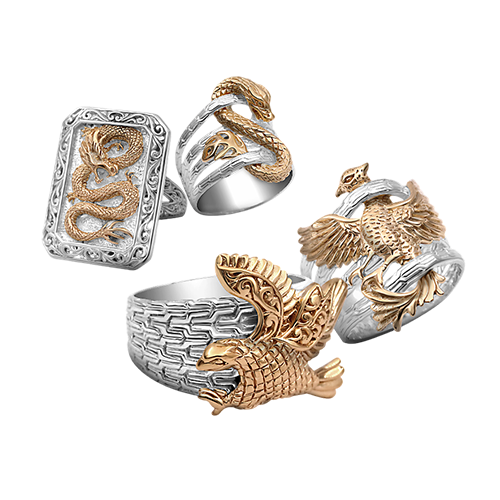 Two Tone Dragon Ring